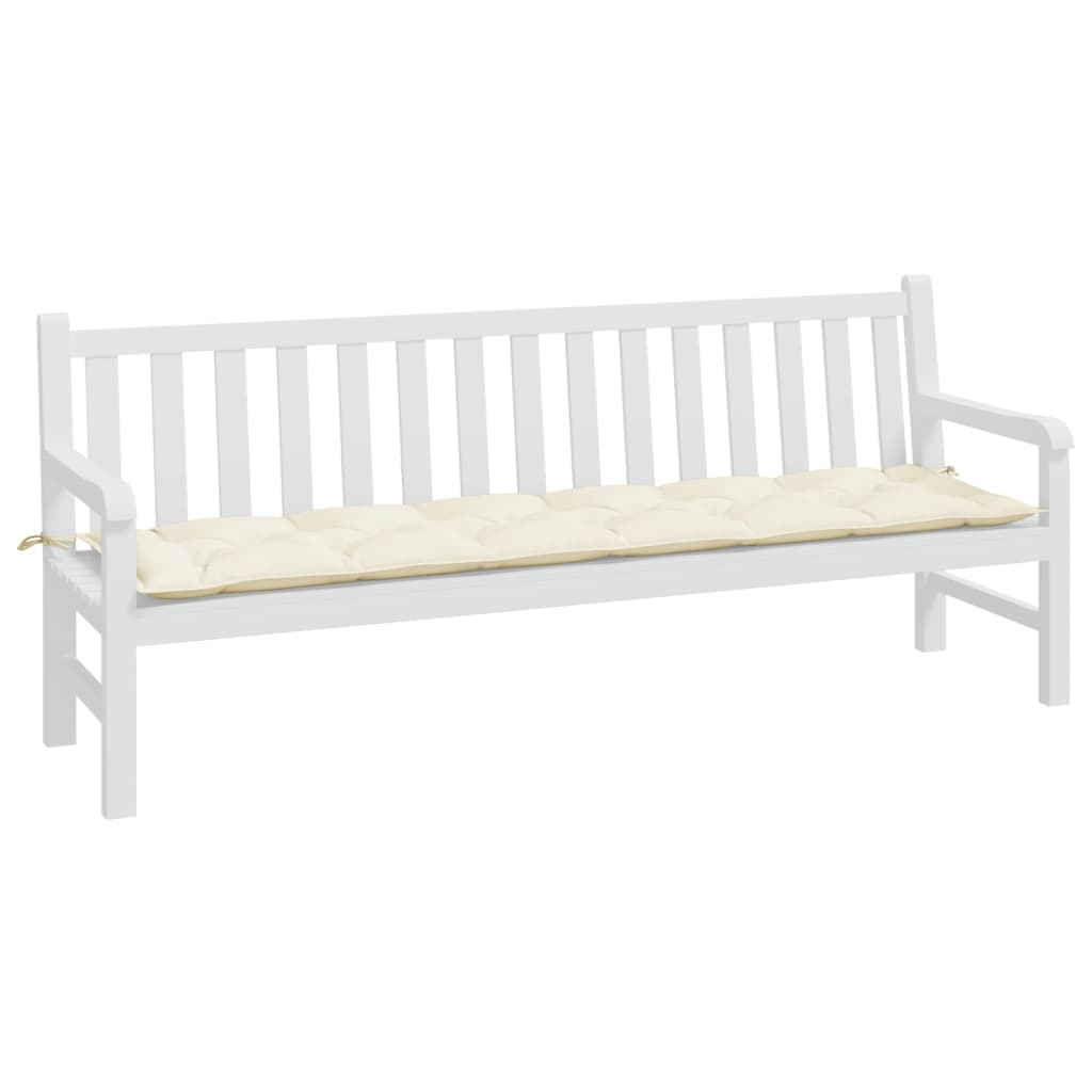 Gartenbank-Auflage Creme 200x50x7 cm Oxford-Gewebe