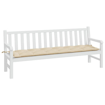 Gartenbank-Auflage Beige 200x50x7 cm Oxford-Gewebe