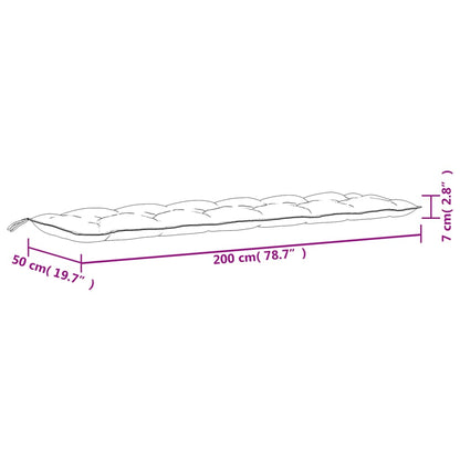 Gartenbank-Auflage Rot 200x50x7 cm Oxford-Gewebe