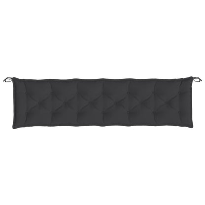 Gartenbank-Auflage Schwarz 200x50x7 cm Oxford-Gewebe