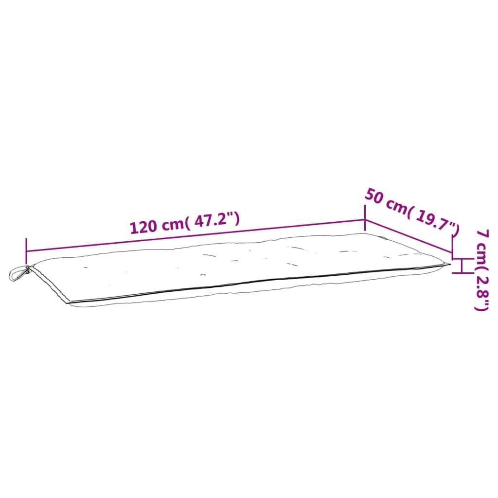 Gartenbank-Auflagen 2 Stk. Anthrazit 120x50x7 cm Oxford-Gewebe