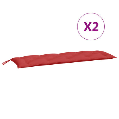 Gartenbank-Auflagen 2 Stk. Rot 150x50x7 cm Oxford-Gewebe