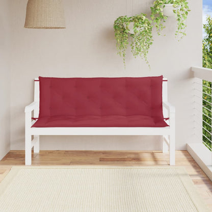 Gartenbank-Auflagen 2 Stk. Weinrot 150x50x7 cm Oxford-Gewebe