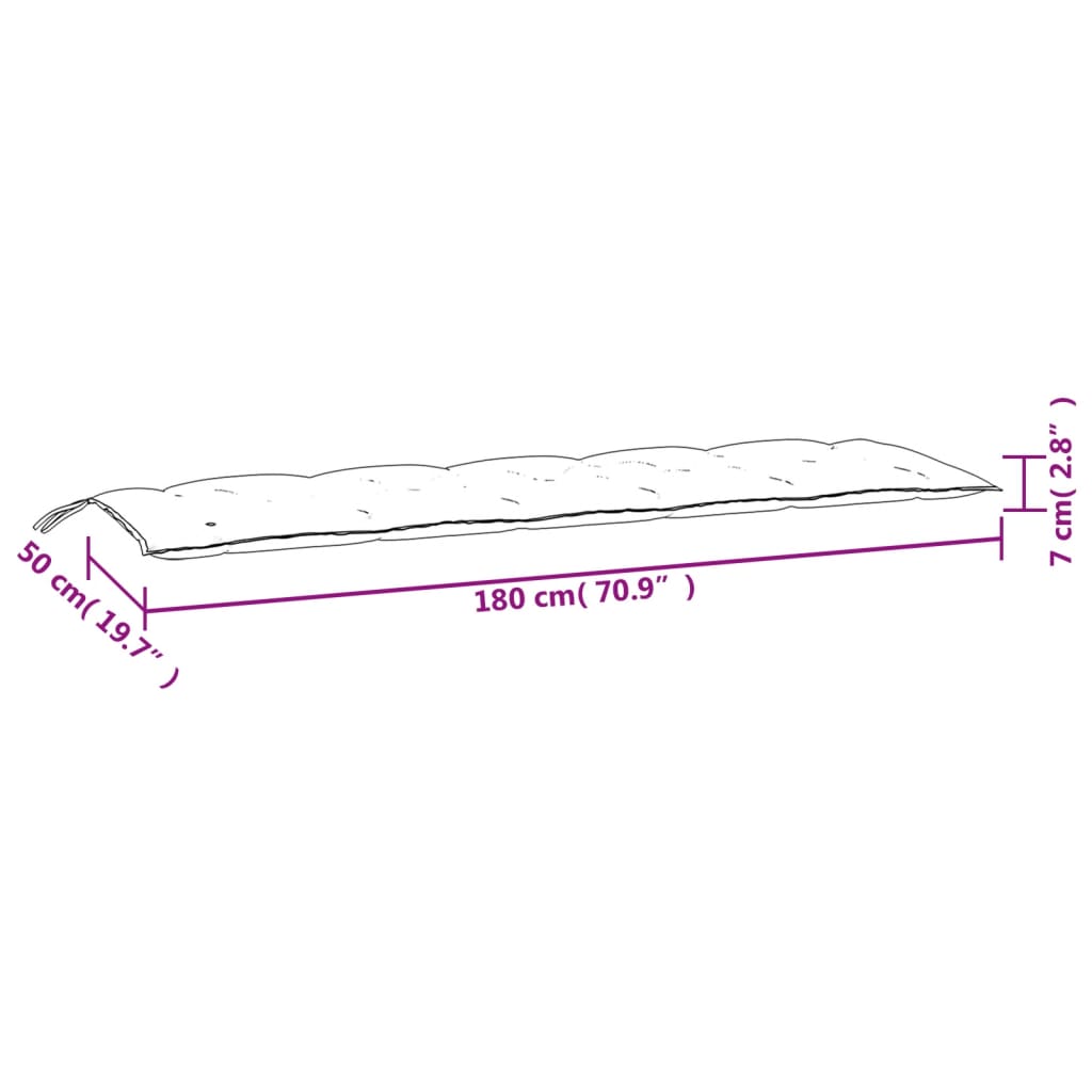 Gartenbank-Auflagen 2 Stk. Hellblau 180x50x7 cm Oxford-Gewebe