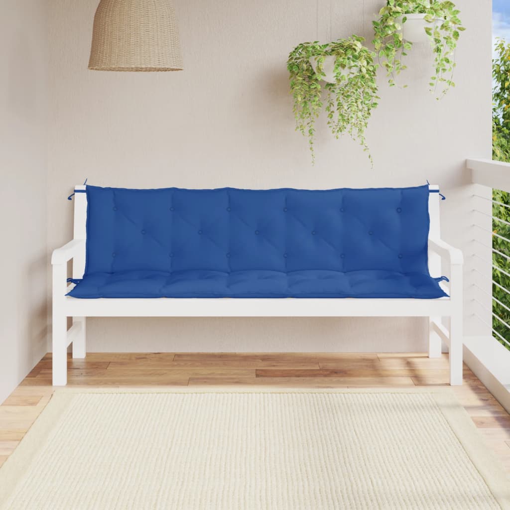 Gartenbank-Auflagen 2 Stk. Blau 180x50x7 cm Oxford-Gewebe