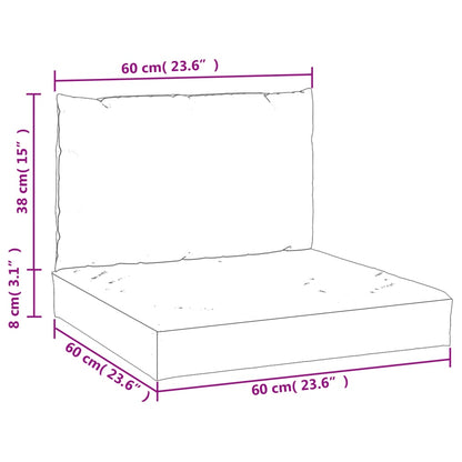 Palettenkissen 2-tlg. Anthrazit Oxford-Gewebe