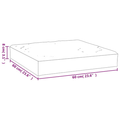 Palettenkissen Grau 60x60x8 cm Oxford-Gewebe