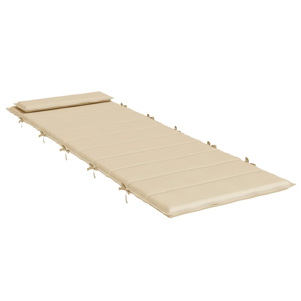 Sonnenliegen-Auflage Beige 180x60x3 cm Oxford-Gewebe