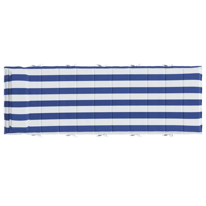 Sonnenliegen-Auflage Blau&Weiß Gestreift 180x60x3 Oxford-Gewebe