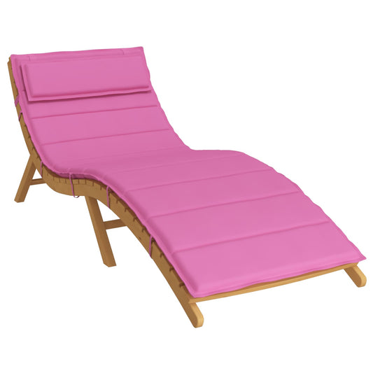 Cuscino per lettino prendisole, rosa, 180 x 60 x 4 cm, tessuto Oxford