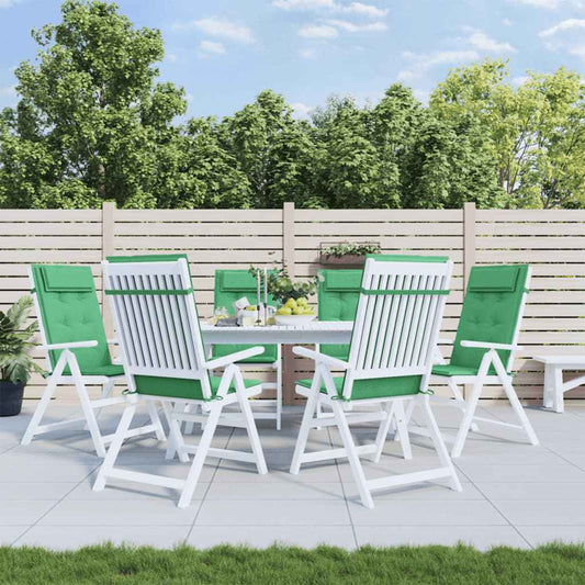 Cuscini per sedia con schienale alto, 6 pezzi, tessuto Oxford verde