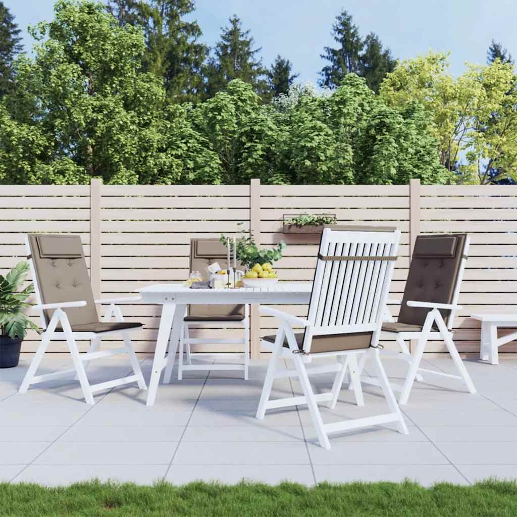 Hochlehner-Auflagen 4 Stk. Taupe Oxford-Gewebe