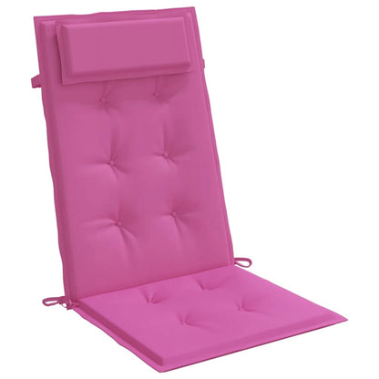 Cuscini per sedia con schienale alto, set da 6, tessuto Oxford rosa
