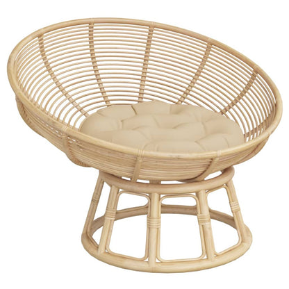 Kissen Rund Beige Ø 60 x 11 cm Oxford-Gewebe