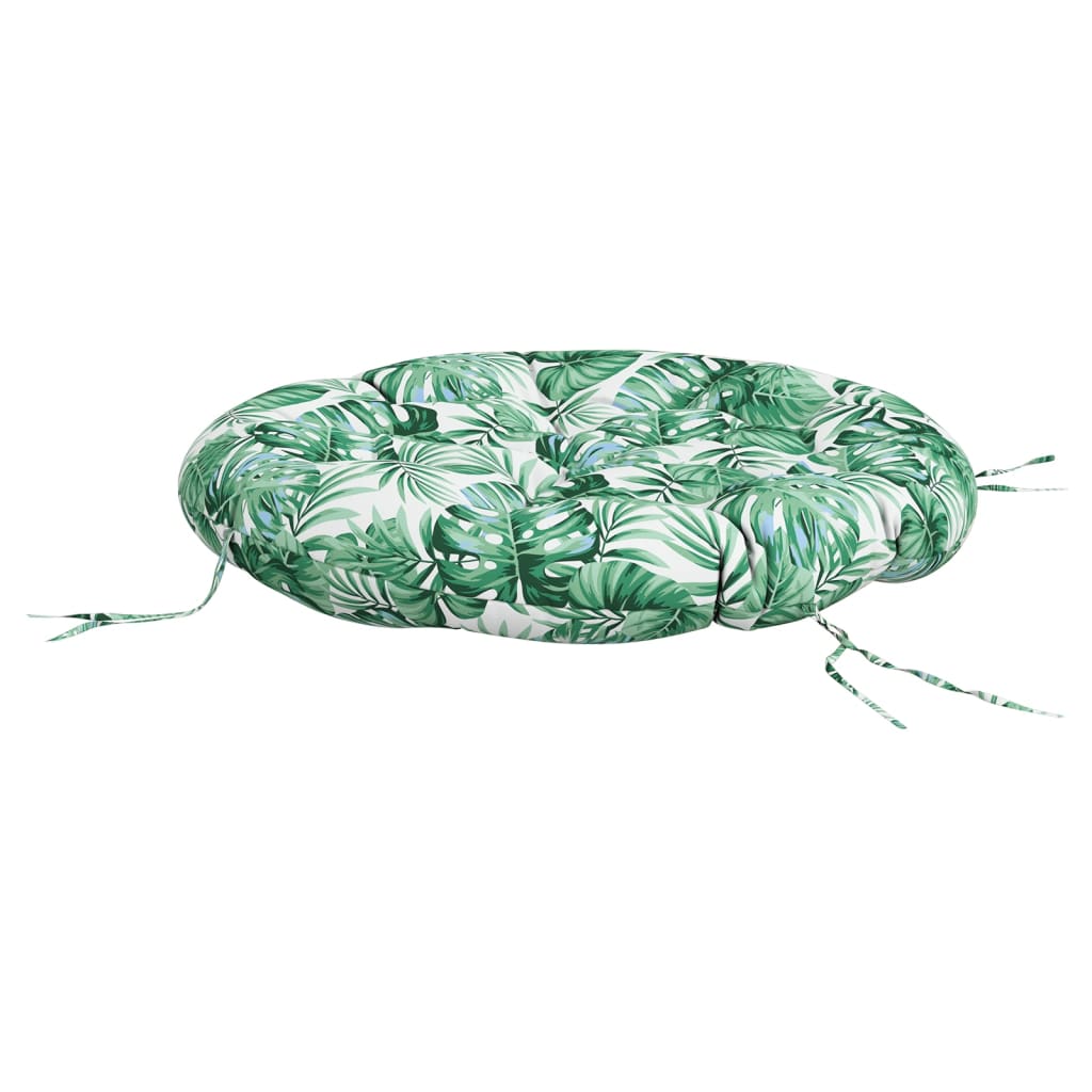 Kissen Rund Blattmuster Ø 100x11 cm Oxford-Gewebe