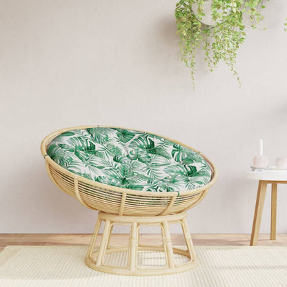 Kissen Rund Blattmuster Ø 100x11 cm Oxford-Gewebe