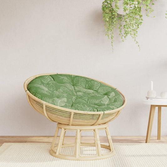 Kissen Rund Blattmuster Ø 100x11 cm Oxford-Gewebe