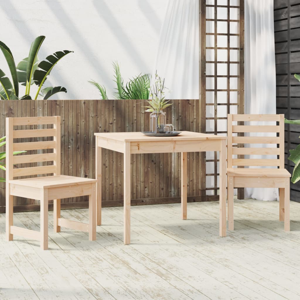 3-tlg. Garten-Bistro-Set Massivholz Kiefer