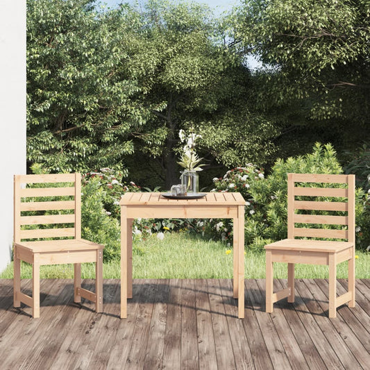 3-tlg. Garten-Bistro-Set Massivholz Kiefer