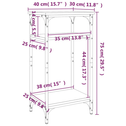 Beistelltisch Braun Eichen-Optik 40x30x75 cm Holzwerkstoff