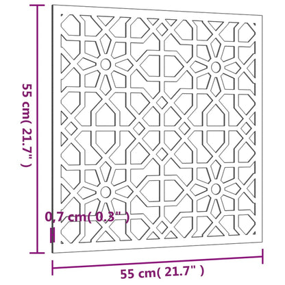 Garten-Wanddeko 55x55 cm Cortenstahl Maurisches Design