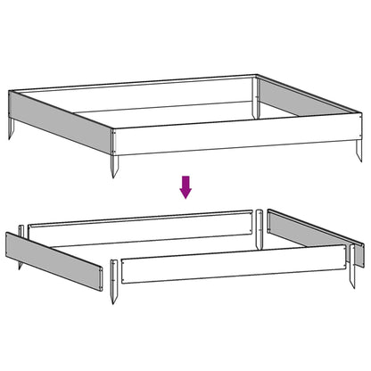 Hochbeet 100x100x18,5 cm Cortenstahl