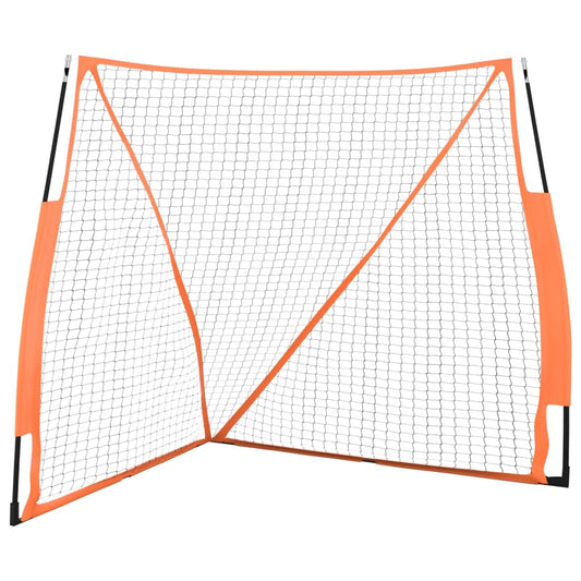 Rete da baseball portatile, arancione/nero, 183x182x183 cm, acciaio