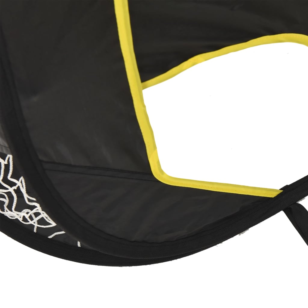 Porta da calcio con parete bersaglio 120x80x80 cm poliestere