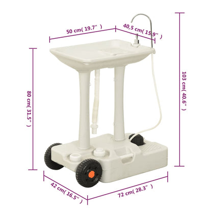 Tragbare Campingtoilette mit Waschbecken