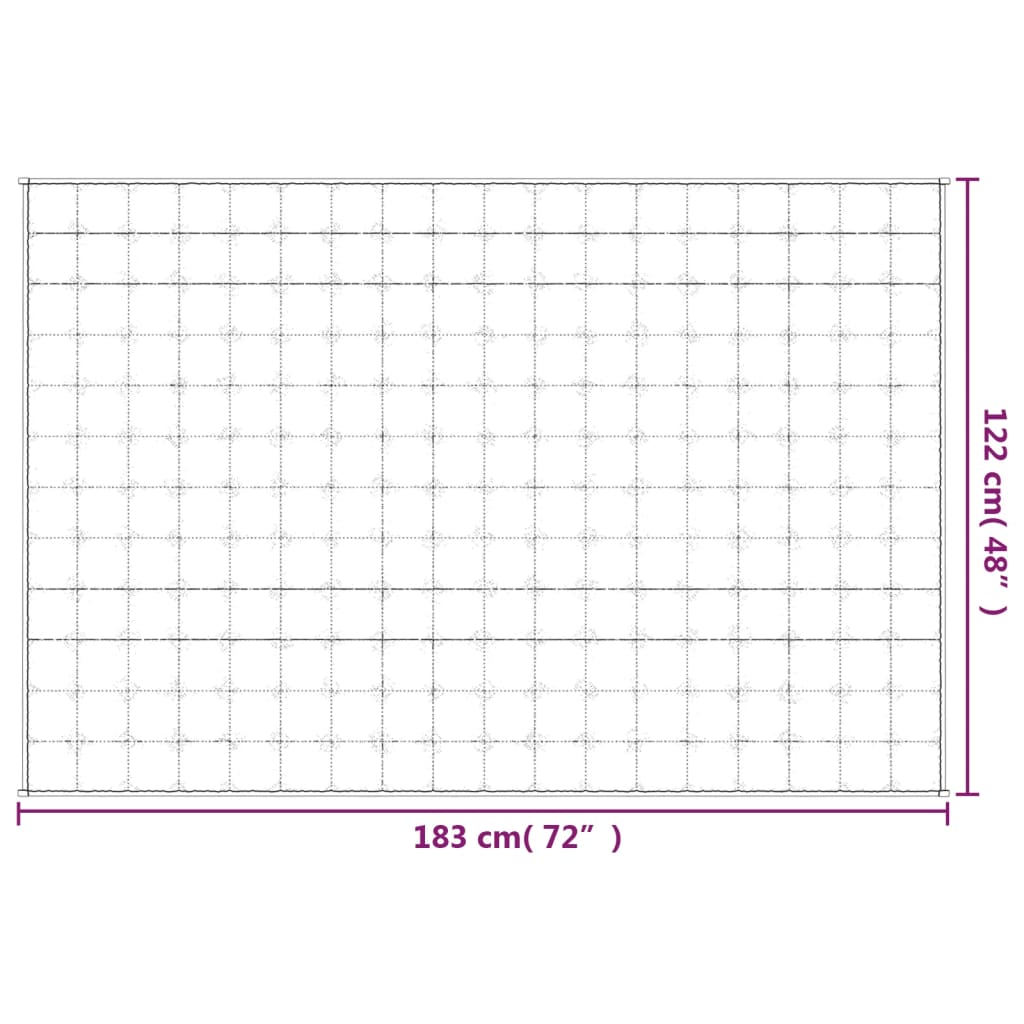 Gewichtsdecke Grau 122x183 cm 9 kg Stoff