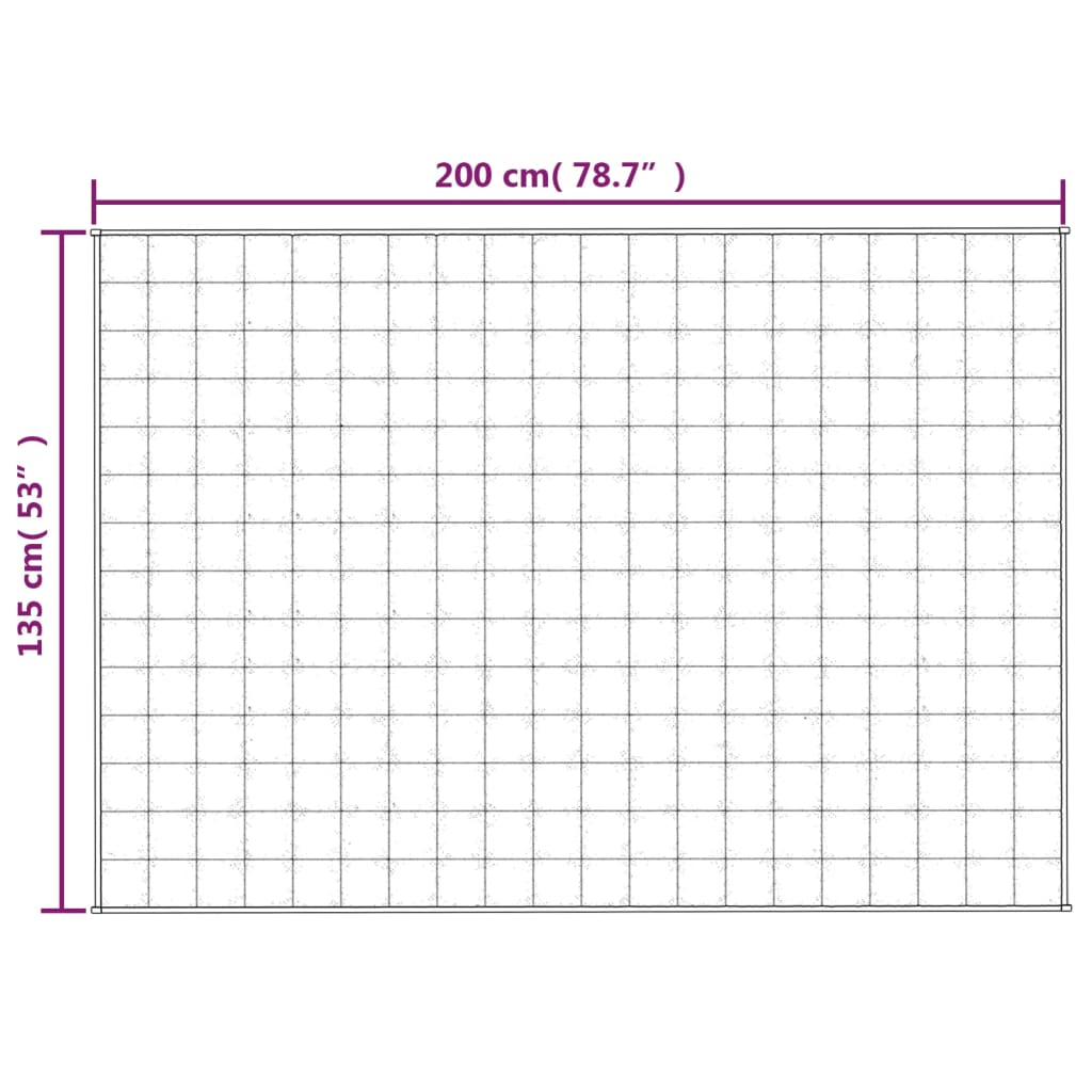 Gewichtsdecke Grau 135x200 cm 6 kg Stoff