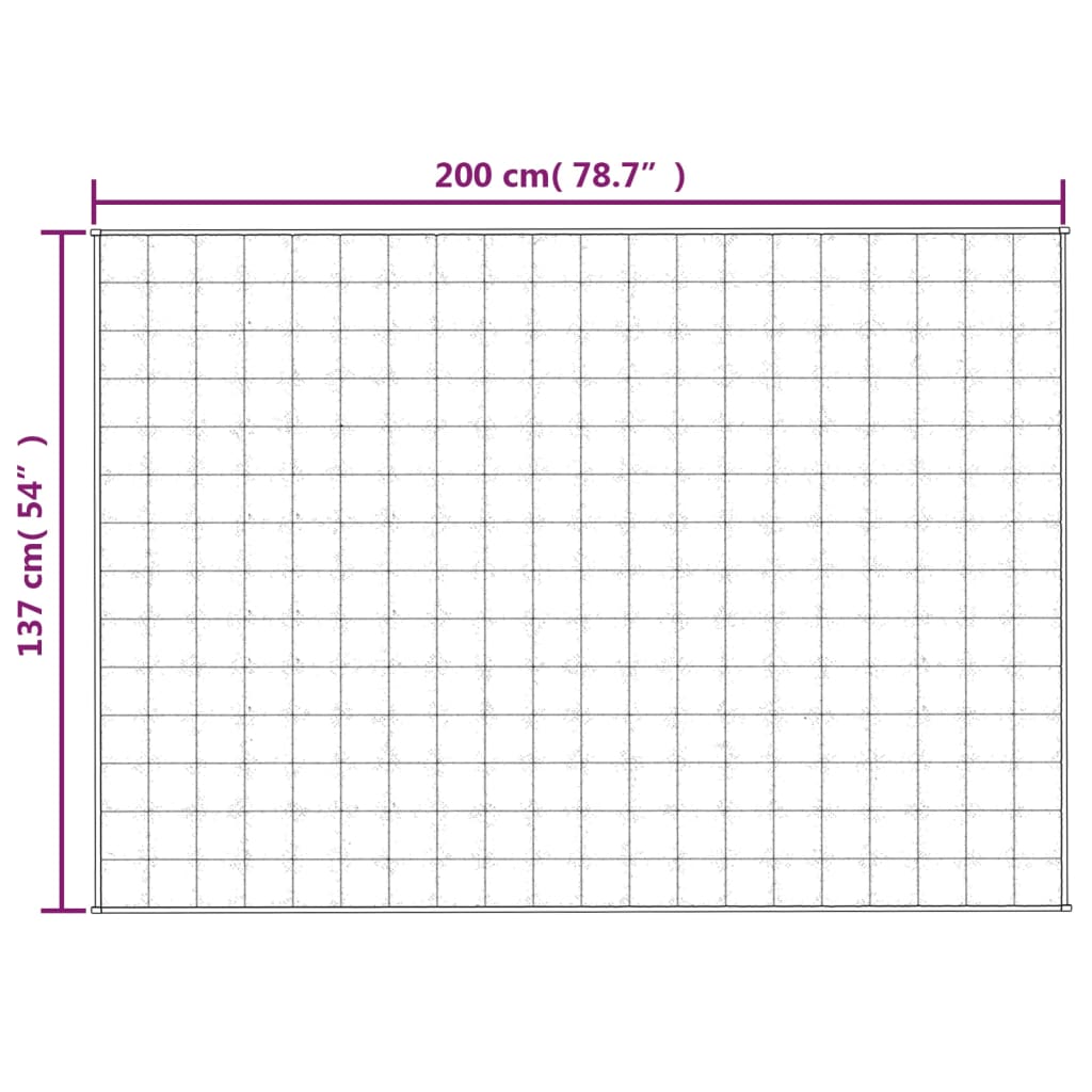 Gewichtsdecke Grau 137x200 cm 10 kg Stoff