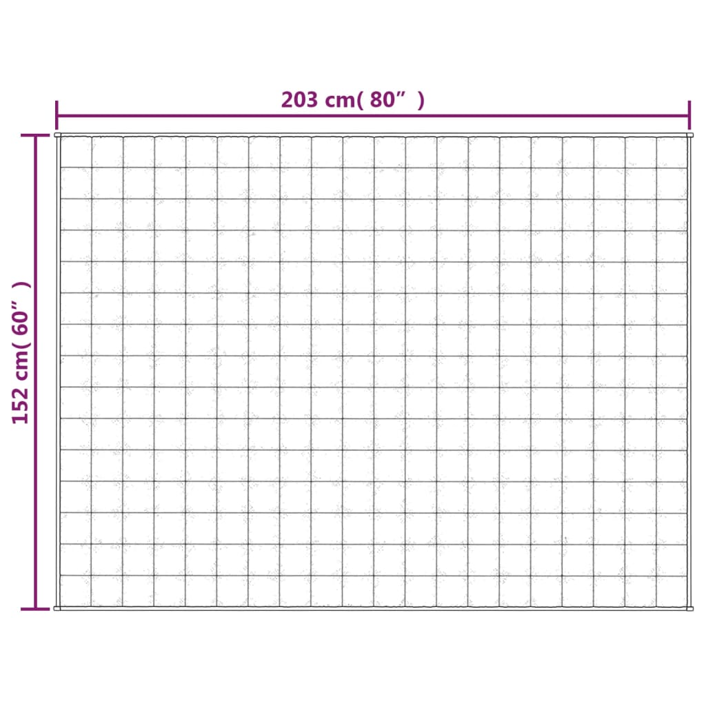 Gewichtsdecke Grau 152x203 cm 7 kg Stoff