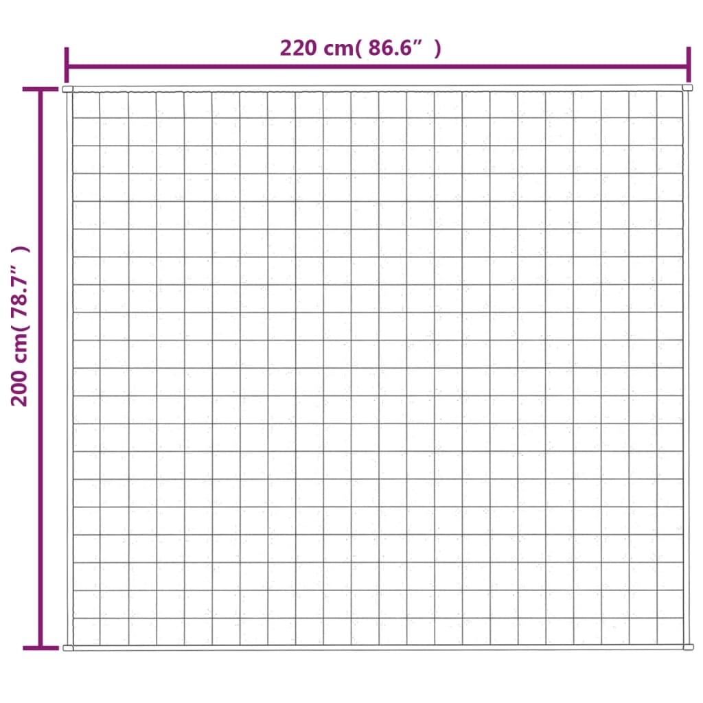 Gewichtsdecke Grau 200x220 cm 9 kg Stoff