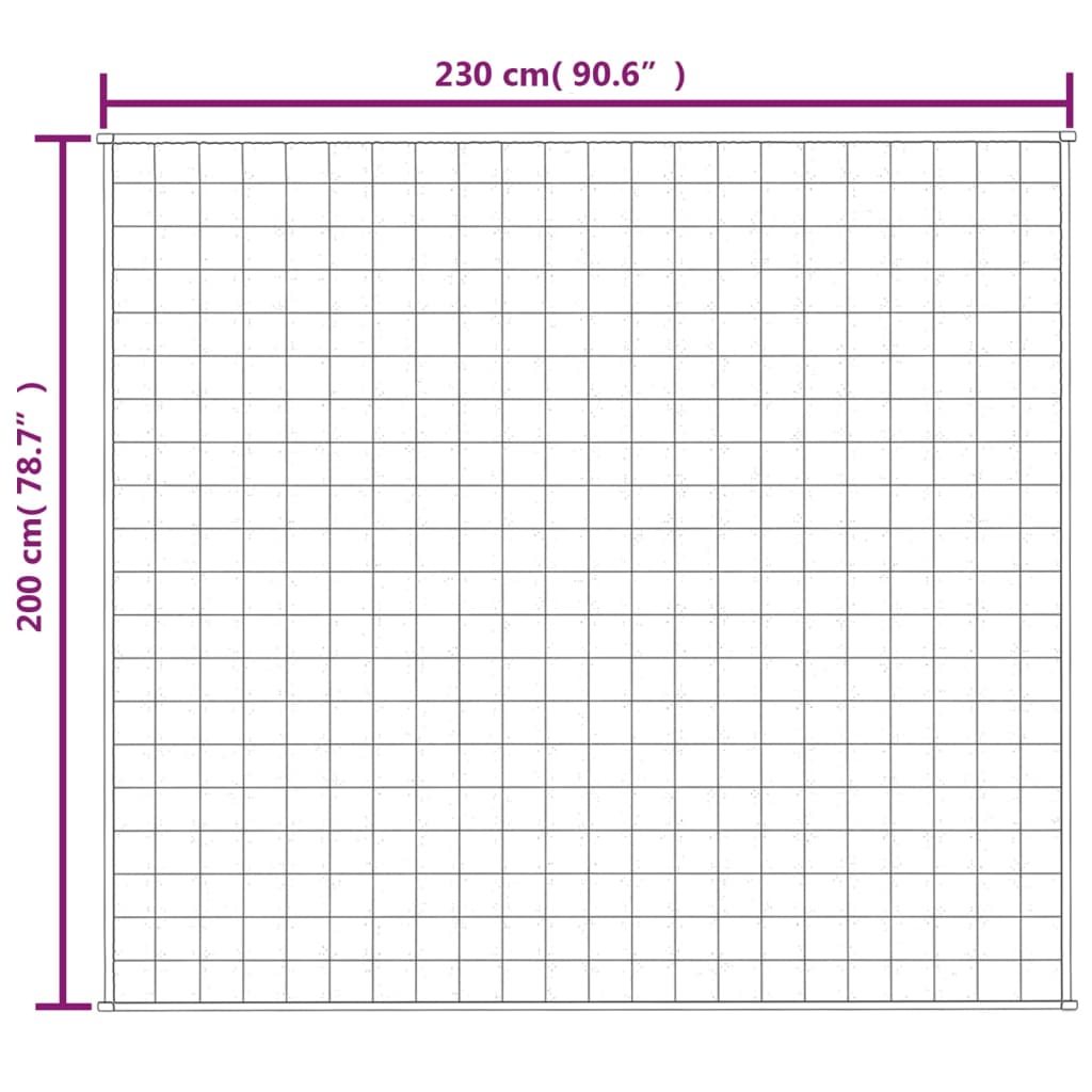 Gewichtsdecke Grau 200x230 cm 13 kg Stoff