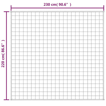 Gewichtsdecke Grau 220x230 cm 11 kg Stoff