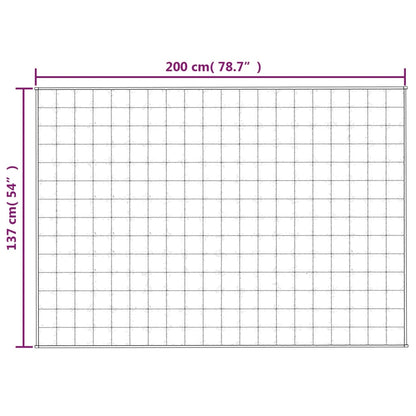 Gewichtsdecke Hellcreme 137x200 cm 6 kg Stoff