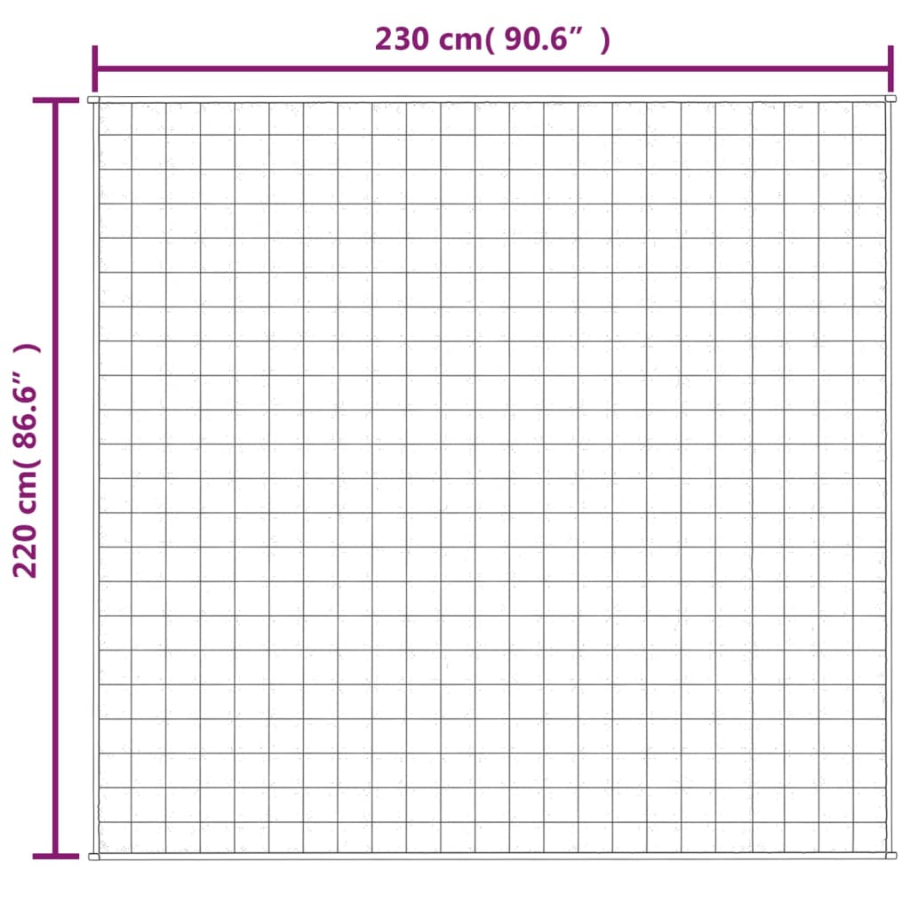 Gewichtsdecke Blau 220x230 cm 15 kg Stoff