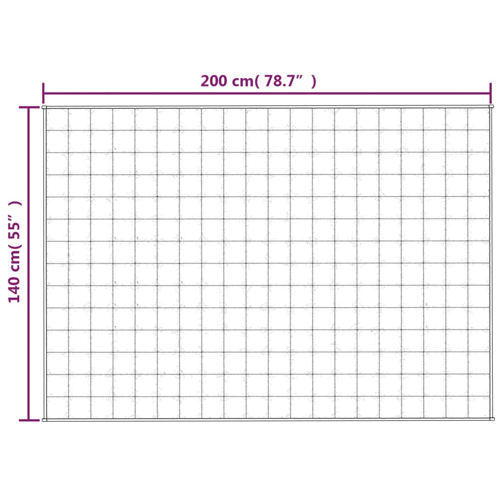 Gewichtsdecke Hellcreme 140x200 cm 6 kg Stoff