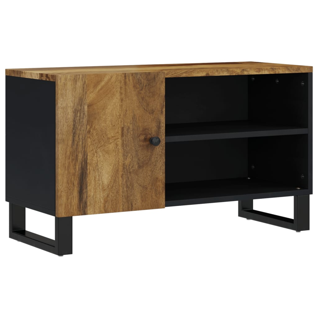 TV-Schrank 80x33x46 cm Massivholz Mango & Holzwerkstoff