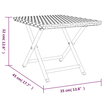 Klapptisch Schwarz 45x35x32 cm Poly Rattan