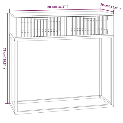 Konsolentisch Weiß 80x30x75 cm Holzwerkstoff und Eisen