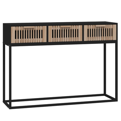 Konsolentisch Schwarz 105x30x75 cm Holzwerkstoff und Eisen