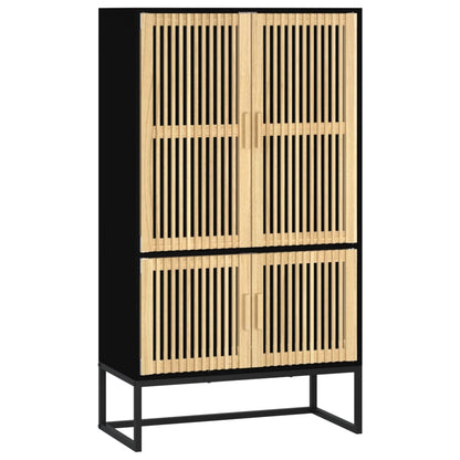 Highboard Schwarz 70x35x125 cm Holzwerkstoff