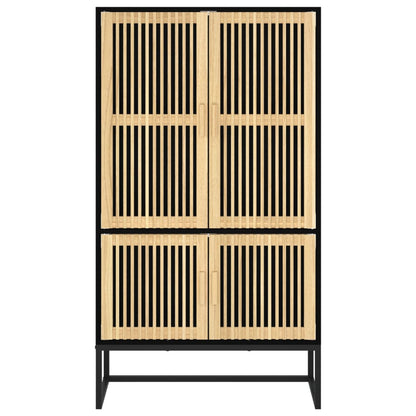 Highboard Schwarz 70x35x125 cm Holzwerkstoff