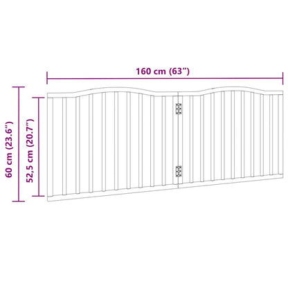 2-tlg. Hundetor Faltbar 160 cm Pappelholz