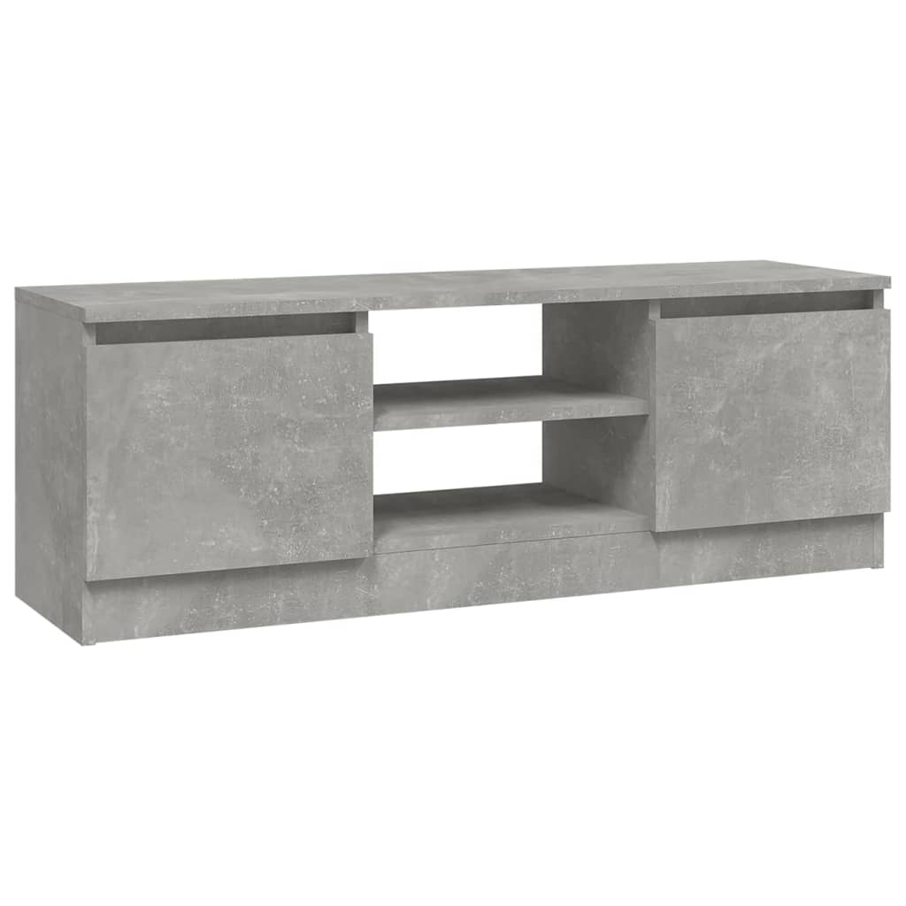 TV-Schrank mit Tür Betongrau 102x30x36 cm