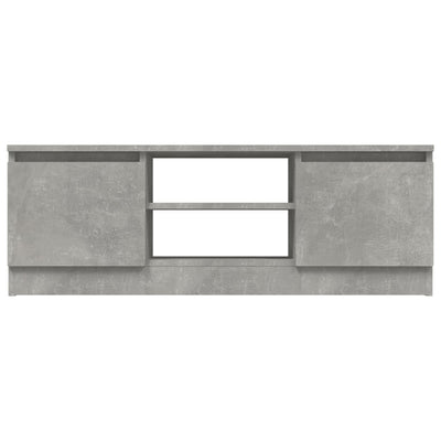 TV-Schrank mit Tür Betongrau 102x30x36 cm