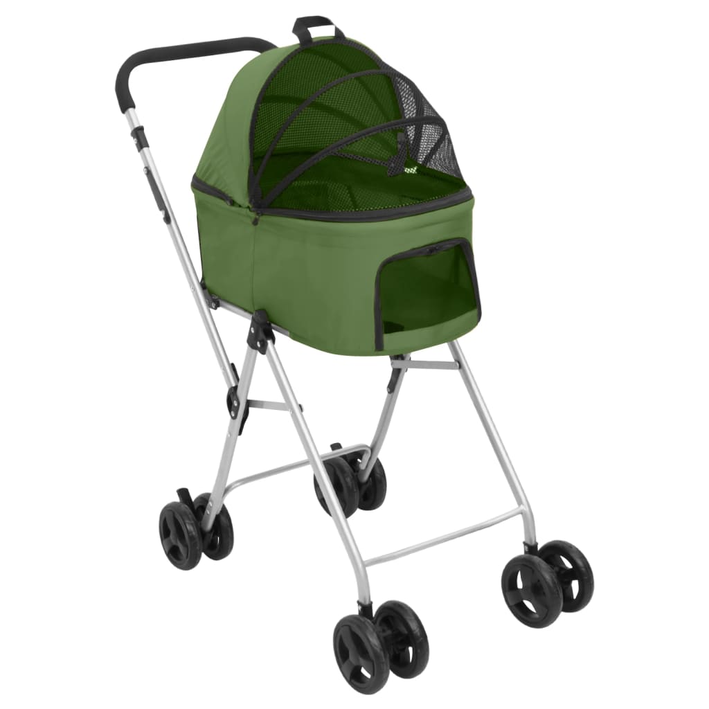 Hundewagen für 2 Hunde Faltbar Grün 83x48x97 cm Oxford-Gewebe