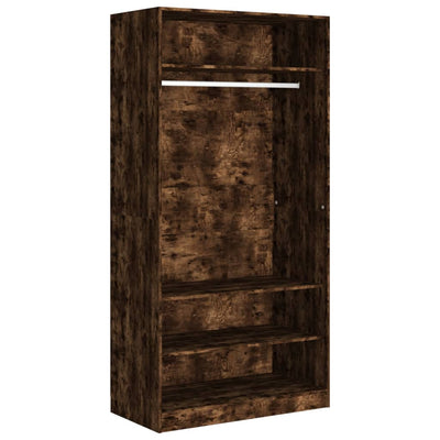 Kleiderschrank Räuchereiche 100x50x200 cm Holzwerkstoff